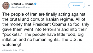 Trump's Iran tweet